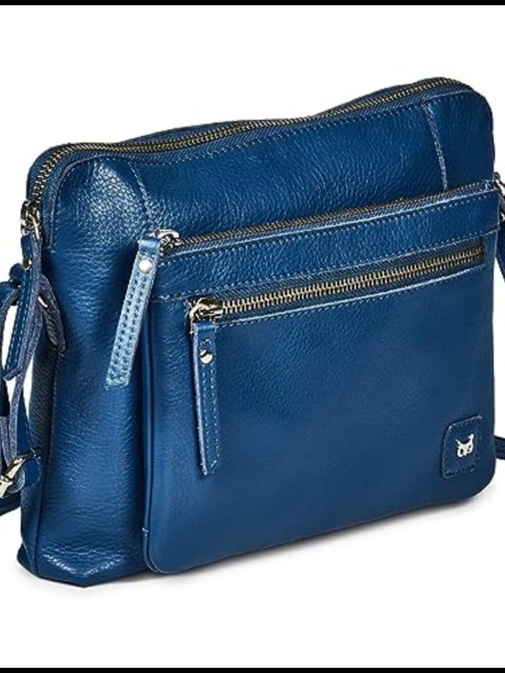 Genuine Pebbled Leather Crossbody Bag Small Adjustable Strap Women